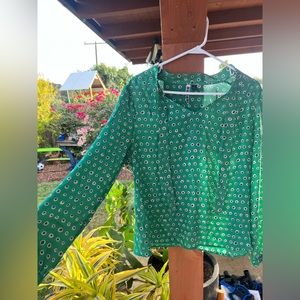 Women’s Green Detailed Sariah Blouse